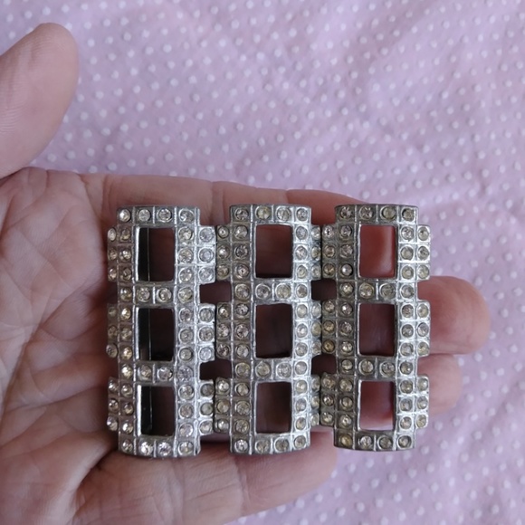 VTG 1930s Rhinestone Sash Belt Buckle main image 8